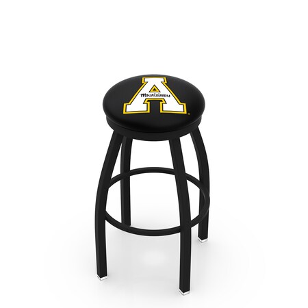 25 Blk Wrinkle Appalachian State Swivel Bar Stool,Accent Ring